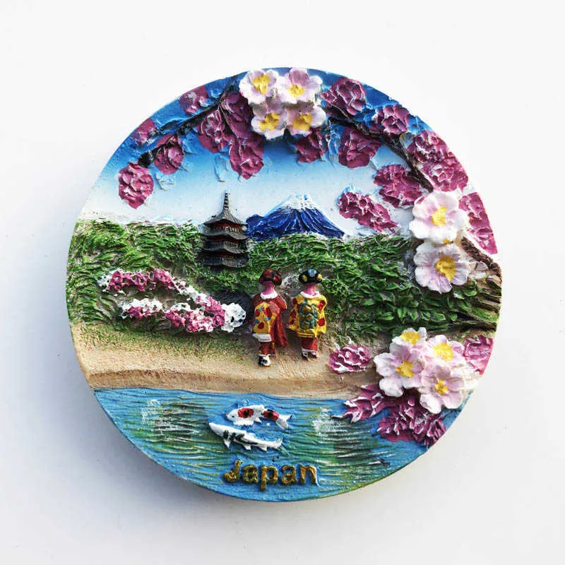 Creative Craft 3D Refrigerator Magnet, Japan Kyoto Tourist Souvenirs,Resin Fridge Magnet Home & Kitchen Decoration,Promotion Gift