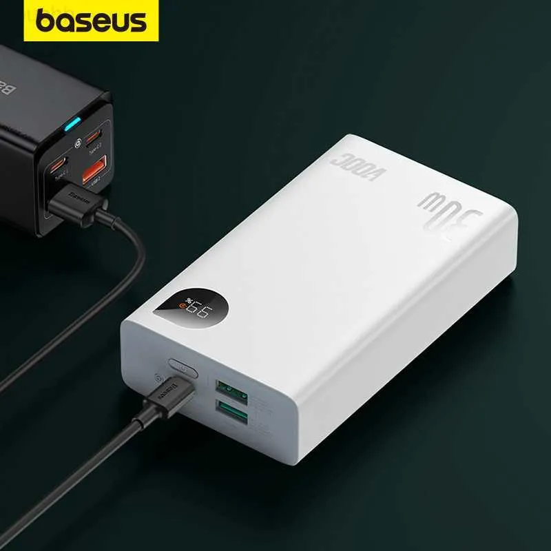 Mobiltelefon Power Banks Baseus Adaman2 30W Power Bank Digital Display Fast Charge Externt batteri för iPhone 14 Pro Max VOOC Fast Charging L230731