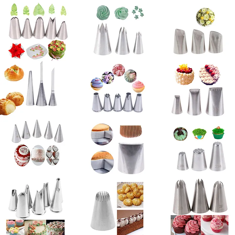 1/3/5/7pcs Cream Rose decoration mouth Small grass shape cream nozzle Puffs Baking tools Grass Cream Icing Nozzles Pastry Decor