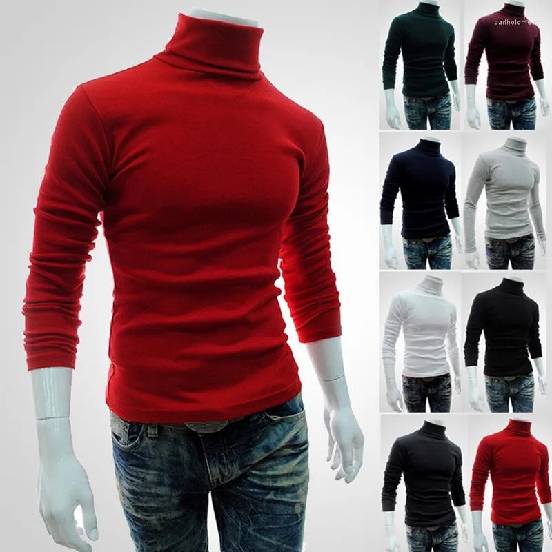 Men's Sweaters 2023 Autumn Winter Cotton Cashmere High Elastic Fashion Long Sleeve Bottom Shirt Casual Sports Turtleneck Quality Tops