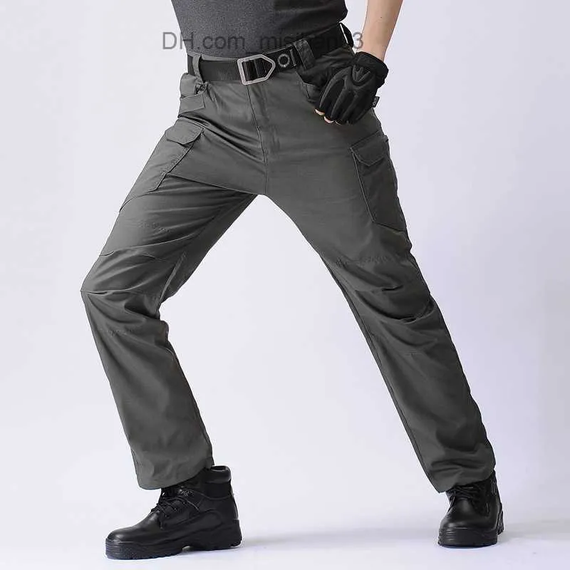 Pantalons pour hommes, plus la taille 6XL Pantalon cargo pour hommes Pantalon de sport tactique extérieur multi-poches Militaire Imperméable Séchage rapide Élastique Randonnée Voyageur Z230731