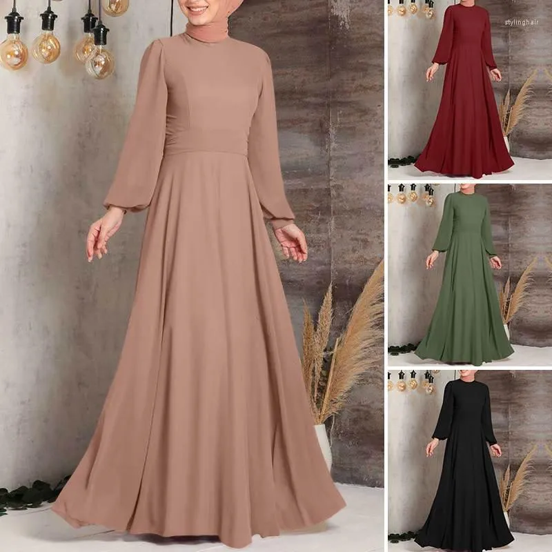 Vêtements ethniques 202 arrivée fête du Festival musulman turquie Robe d'été Kraft Tan Robe printemps à manches longues Robe surdimensionnée