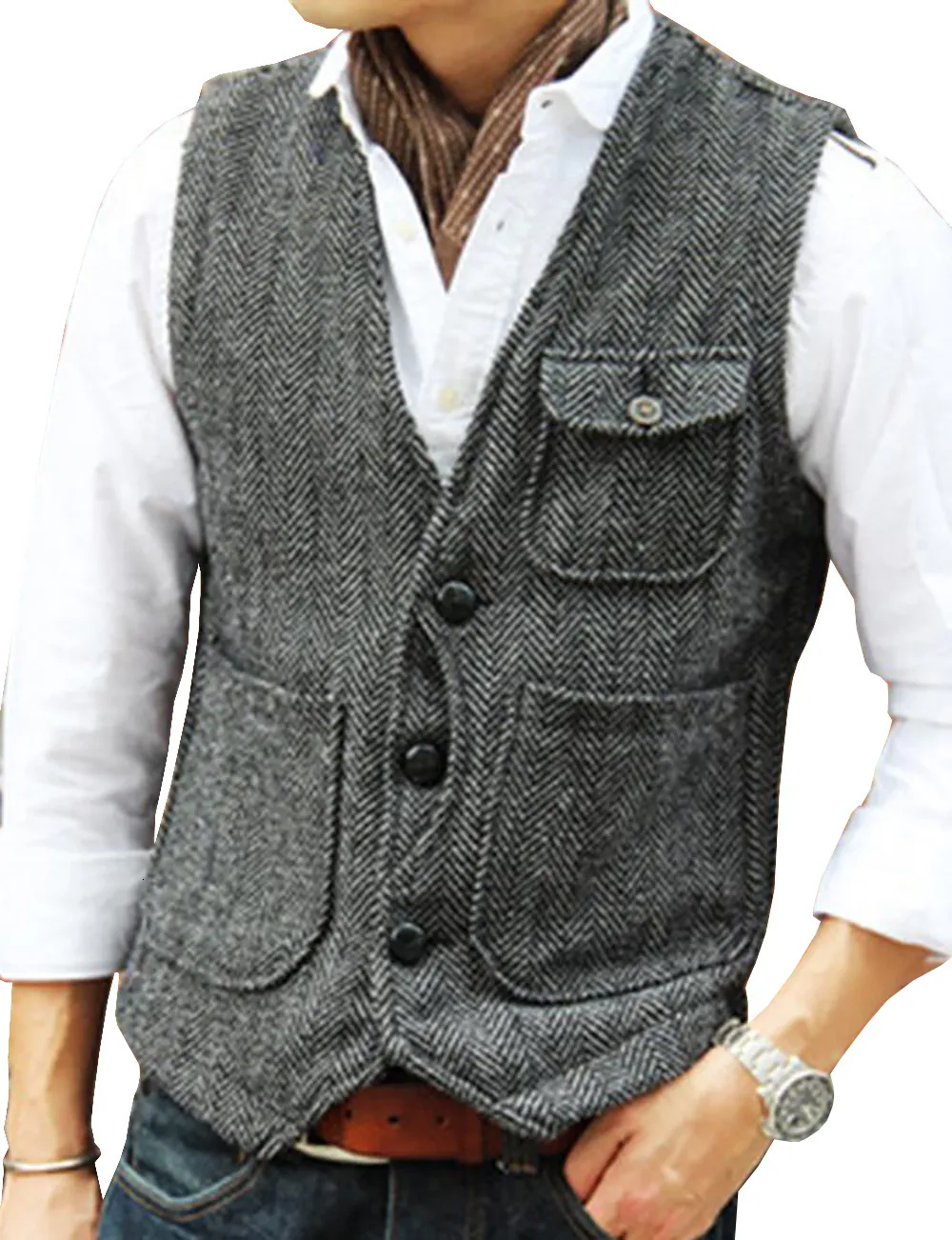 Chalecos informales para hombre sale
