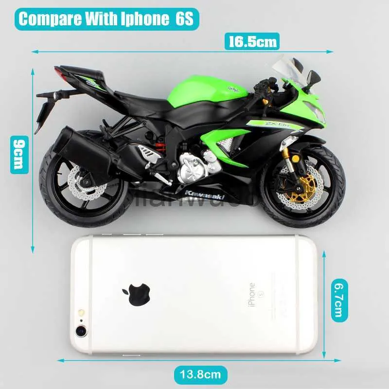 Green 1:12 Scale Diecast Kawasaki Ninja ZX6R 636 Kawasaki Green 1:12 Scale Diecast Kawasaki Ninja ZX6R 636 Kawasaki
