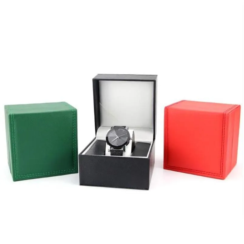 Cajas de embalaje Reloj de cuero de la pu Caja de regalo Joyería de moda Pulsera Estuche de almacenamiento con almohada extraíble Reloj de pulsera Entrega de entrega O Otuub