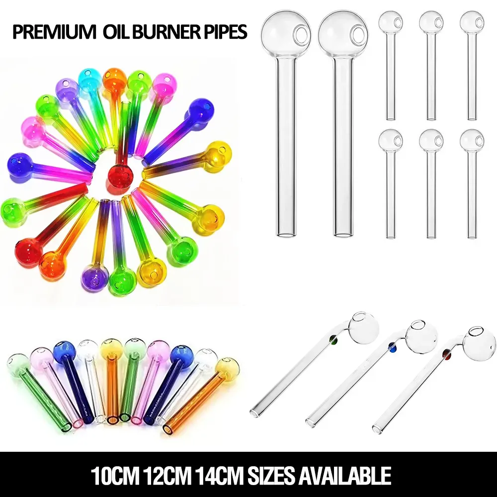 Glass Oil Burner Smoking Pipe Colorful Pyrex Bowl, 25mm Bowl, 10mm Tube ...