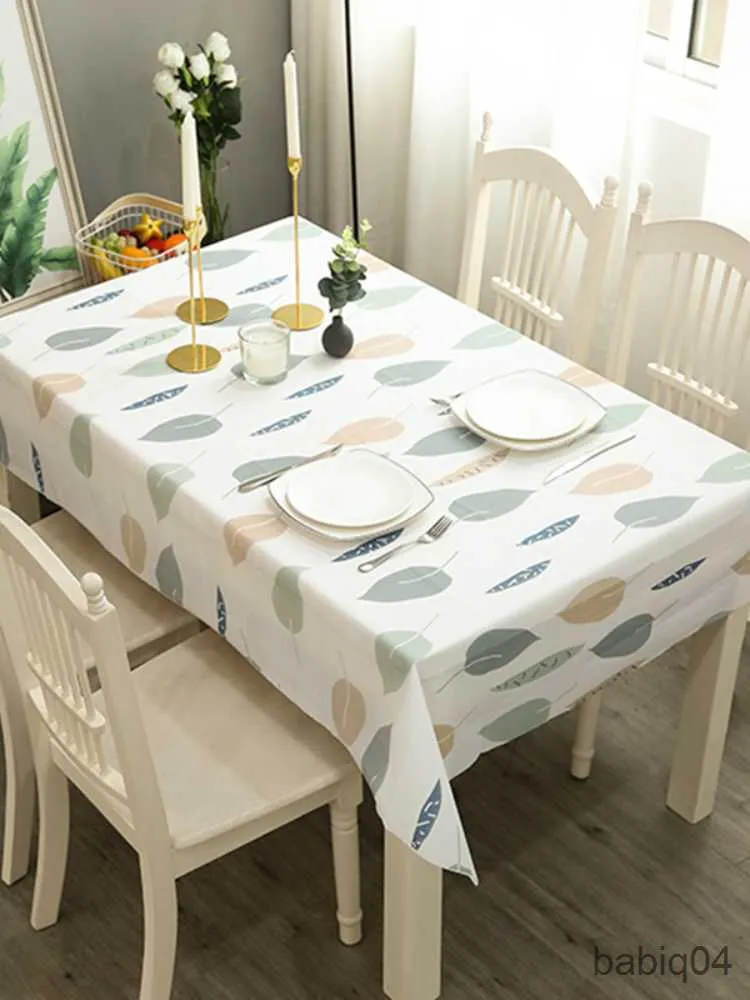 Mantel rectangular con estampado de hojas de arce y frutas, mantel impermeable para cocina, cubierta para mesa de comedor, alfombrilla antiincrustante R230731