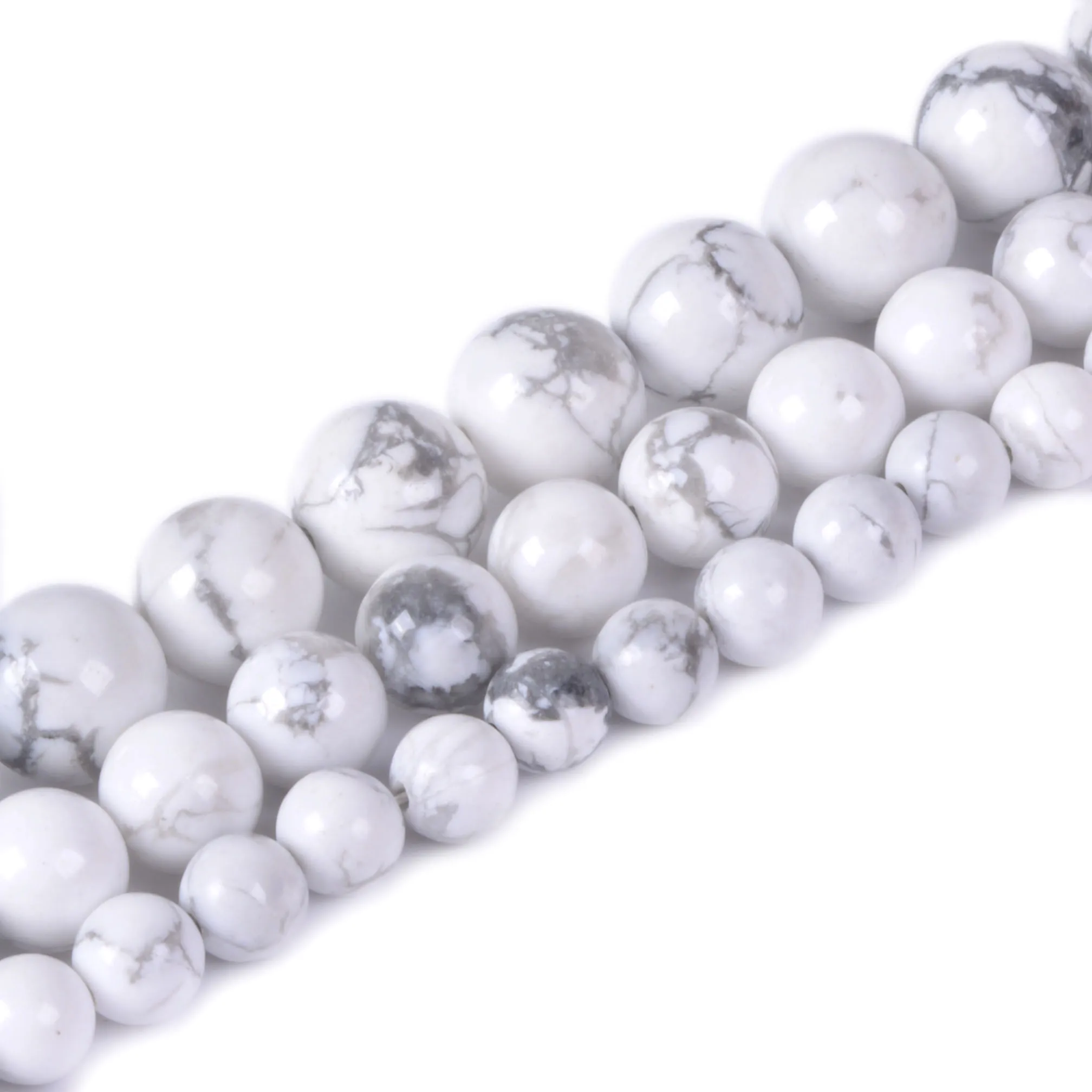 Bracciale elasticizzato con pietre preziose semipreziose, perline rotonde, 6 mm, 8 mm, pollici, unisex