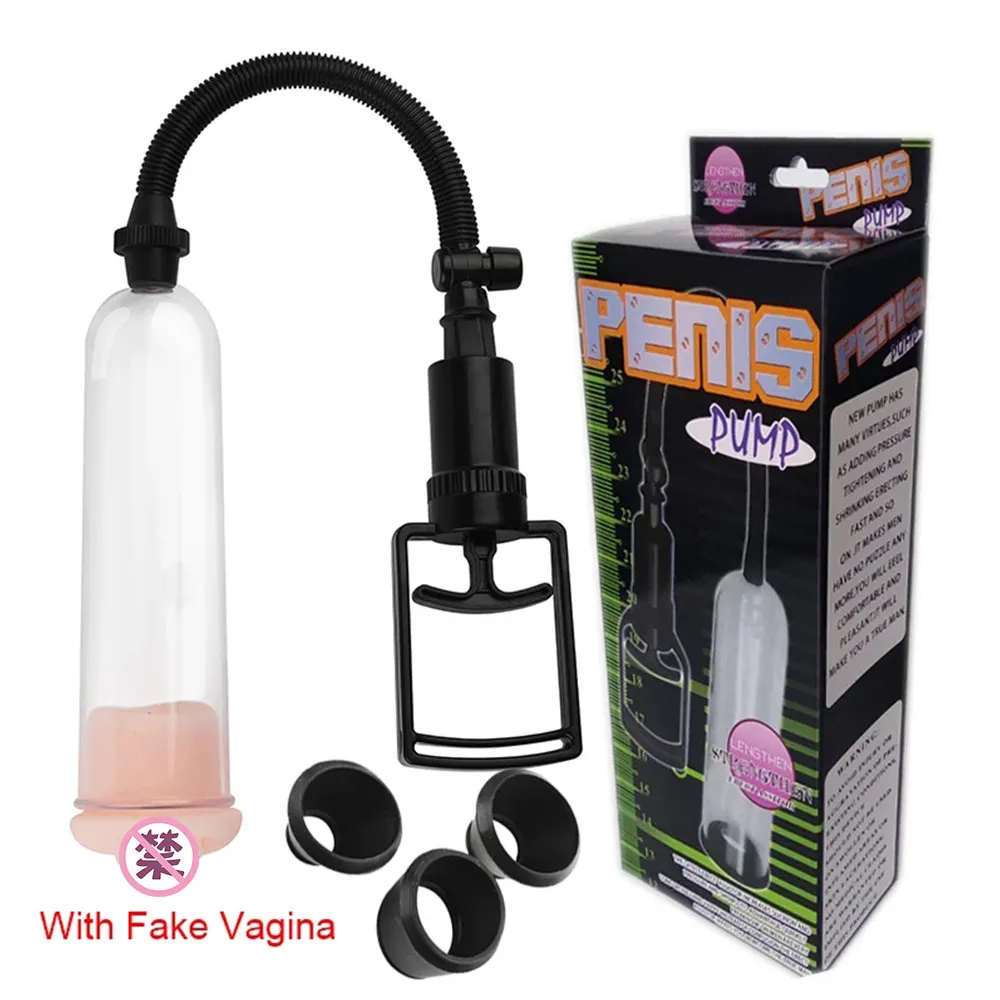 Massage penis pomp Enhancement Extender seksspeeltje voor heren Masturbators Trainer Vacuüm Volwassen Tool