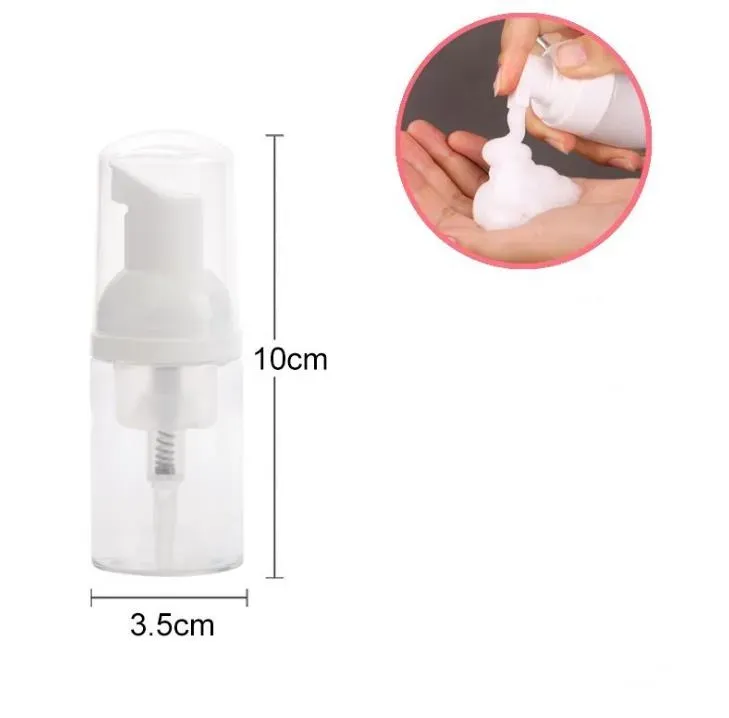 1Oz 30ml Foaming Pump Bottles Plastic Mini Foam Refill Bottle Soap Dispenser for Cleaning, Travel, Cosmetics SN3067