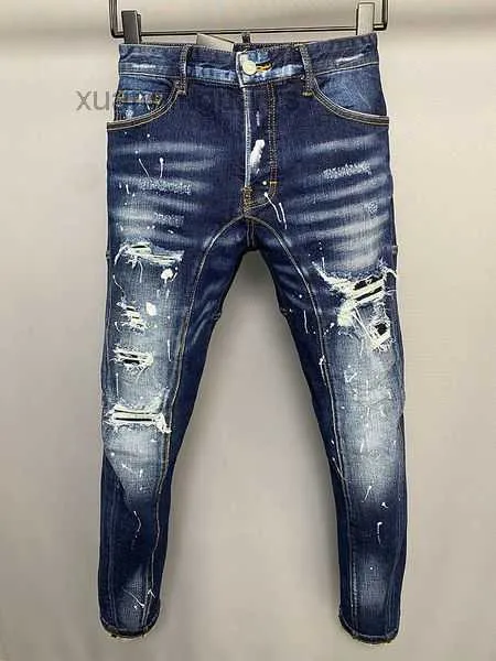 Горячие продажи мужчины джинсы дыра светло-голубой темно-серая италия