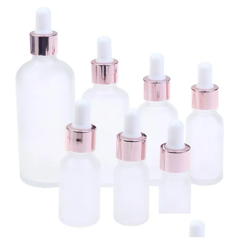 Verpackungsflaschen Augentropfflasche Milchglas 30 ml mit Sierkappen Leere Tinktur für ätherische Öle Drop Lieferung Büro Schulbus Otjln