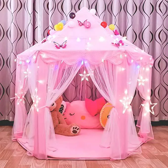 Mattor mjuka och bekväma rosa hexagonala mattor prinsessa tält andas barnmatta baby lek klättring mattor mattor