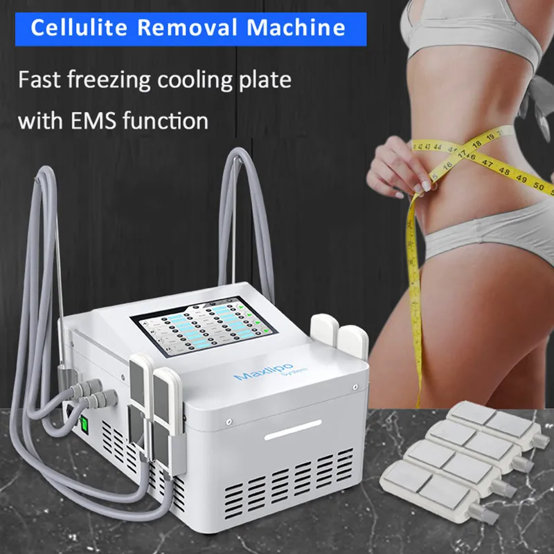 2 IN 1 Cryo-machine cryolipolysis slim 4 cryolipolyse-handgrepen kunnen samenwerken met coole cryotherapie-apparatuur