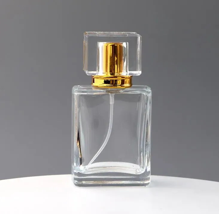 1.7Oz Empty Perfume Bottles Square ,50ML Clear Glass Spray Bottle Fine Mist Atomizer for Perfumes Aromatherapy SN4042