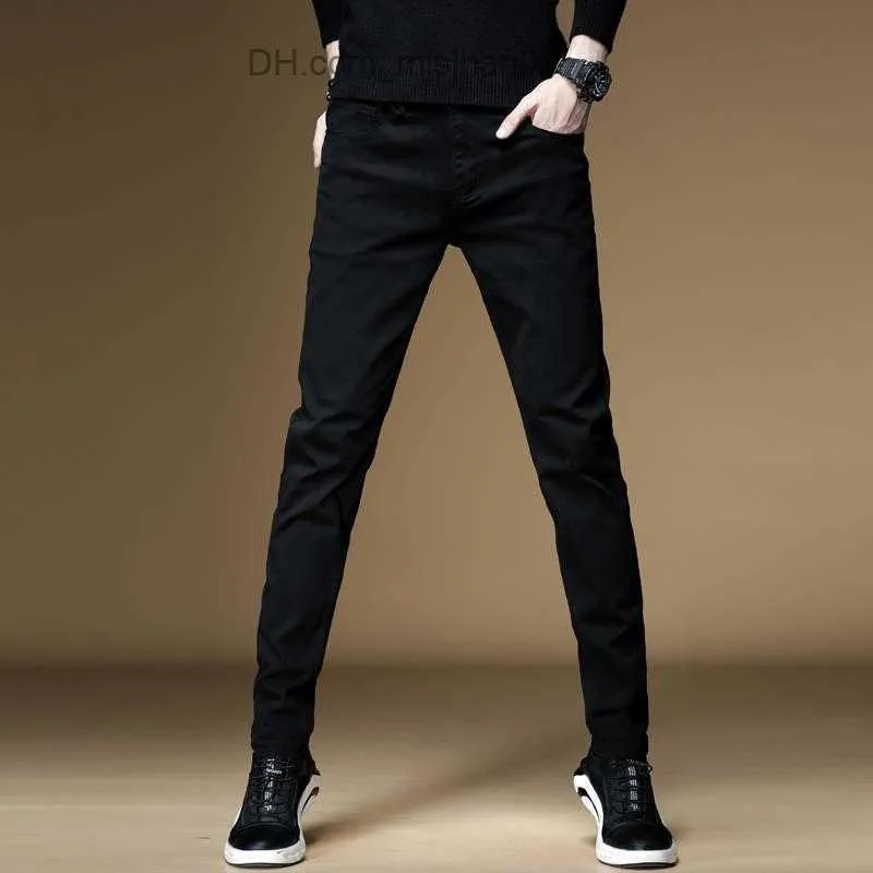 Men's Pants Large men's green street clothing straight jeans spring and summer new sports slim pants commercial fashion men's casual men's casual men's jeans Z230731