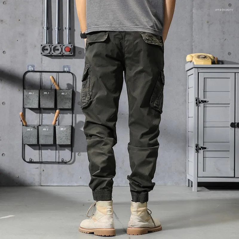 Mens Pants Spring And Autumn Style Nine Extension Cargo Multi