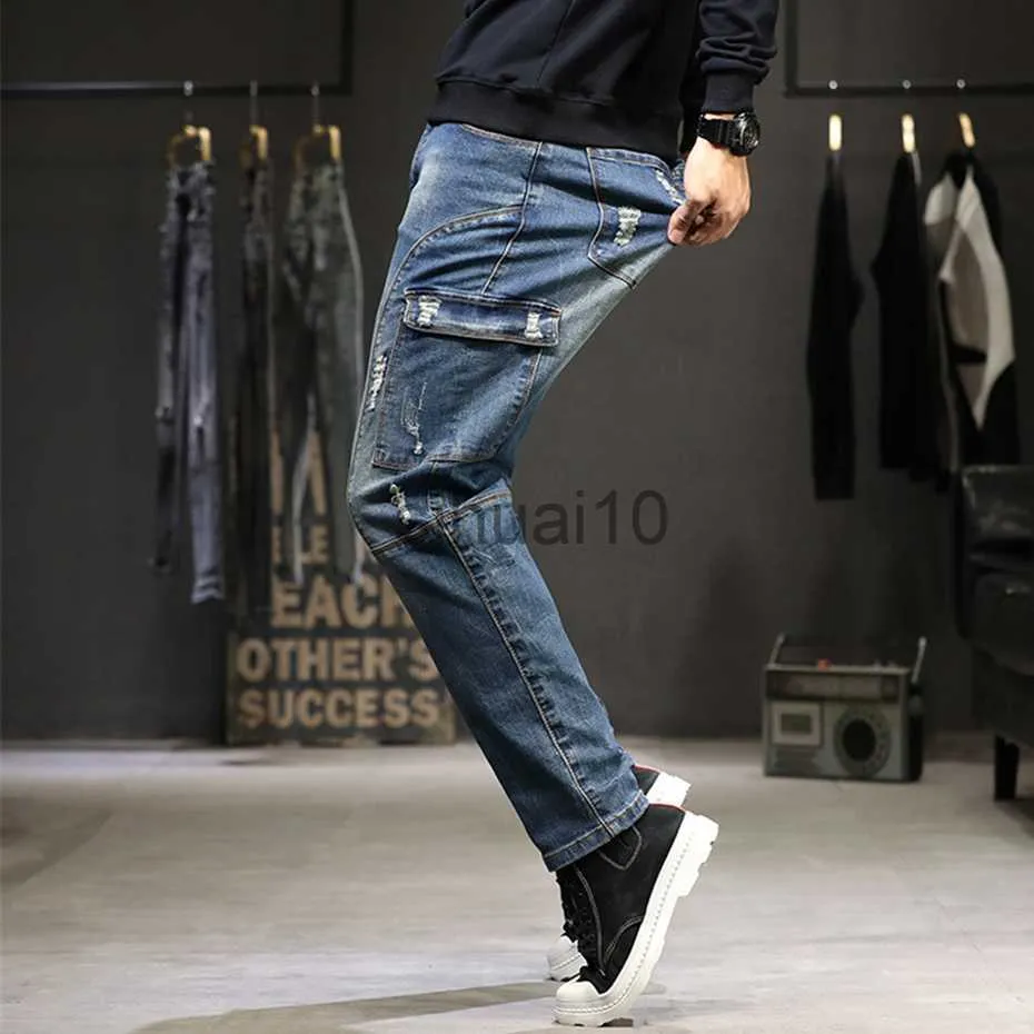 Mens Jeans 42 44 Plus Size Ripped Jeans Men Vintage Denim Pants Baggy Cargo  Pants Fashion Causal Trousers Male Big Size Bottoms J230728 From 16,07 €