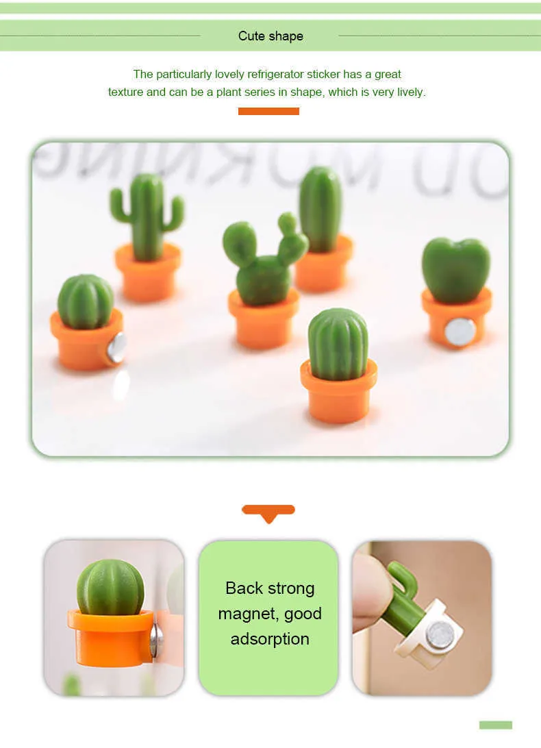 3D Cactus Réfrigérateur Aimants Message Board Pour Réfrigérateur Rappel  Autocollant Photo Mur Aimant Cuisine Décor À La Maison Accessoires X0731 Du  2,54 €