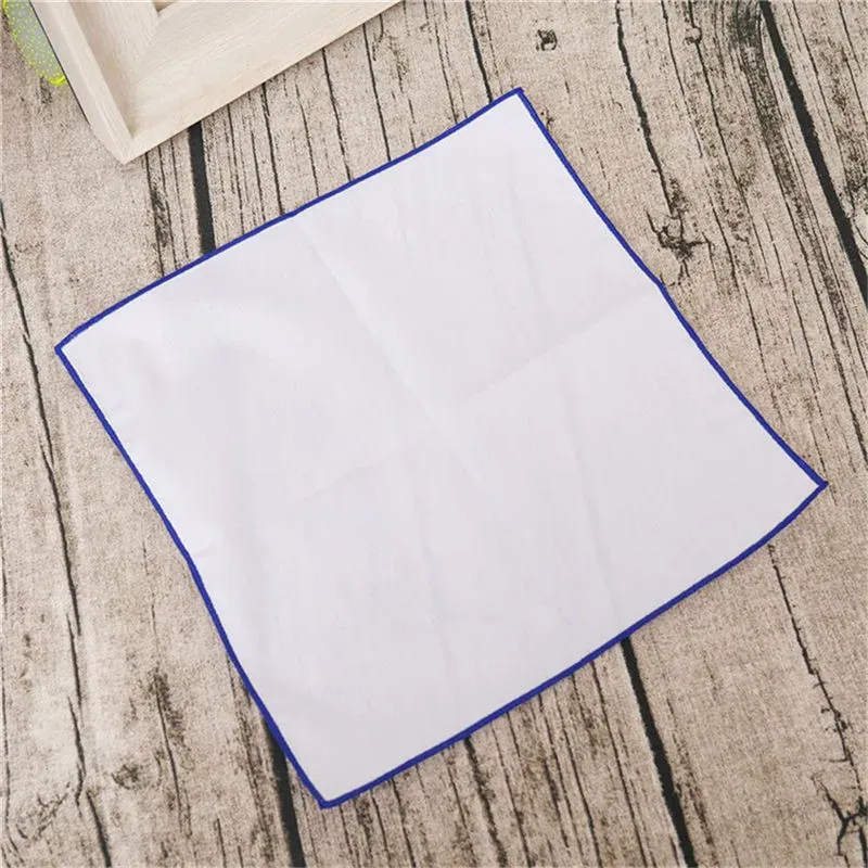 Pocket Squares Handkerchiefs Mens White Cotton 23x23cm Suits White Pocket Handkerchiefs Gentlemen Suit Accessories Square Handkerchief