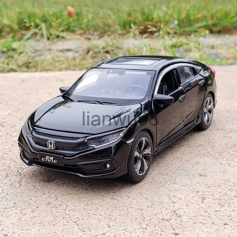 Diecast Model Cars 132 Alloy Honda Civic Metal Model Car Die Cast Sound Light Miniature Simulation Vehicle For Children Decoration Gifts Toys L24104