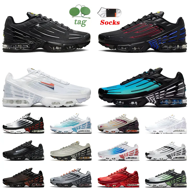 2023 Womens Mens TN 3 Running Shoes TN Plus 3 Tuned Spider-Verse Black Aqua Volt Multi Mesh White OG Unity Tnplus Tns trainers Ghost Green Laser Blue Tn3 Sports Sneakers