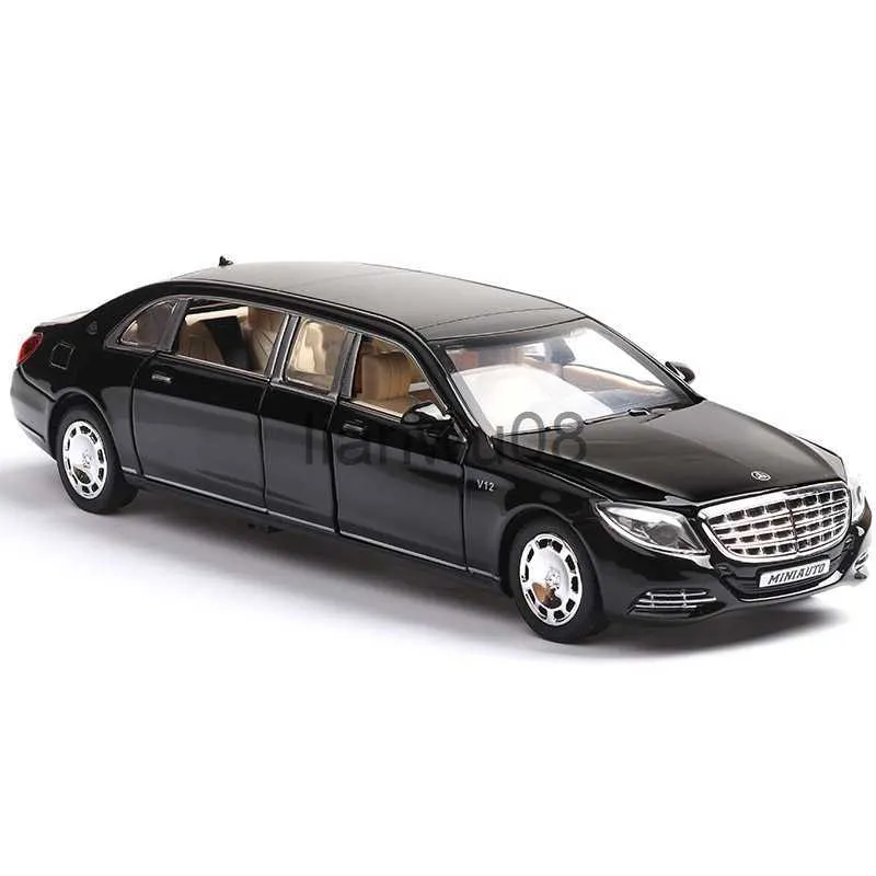 Diecast Model Cars 132 Toy Car Maybach S650 Edizione estesa Giocattolo in metallo Lega di auto Fonde sotto pressione Veicoli giocattolo Modello di auto suono leggero Giocattoli per bambini x0731