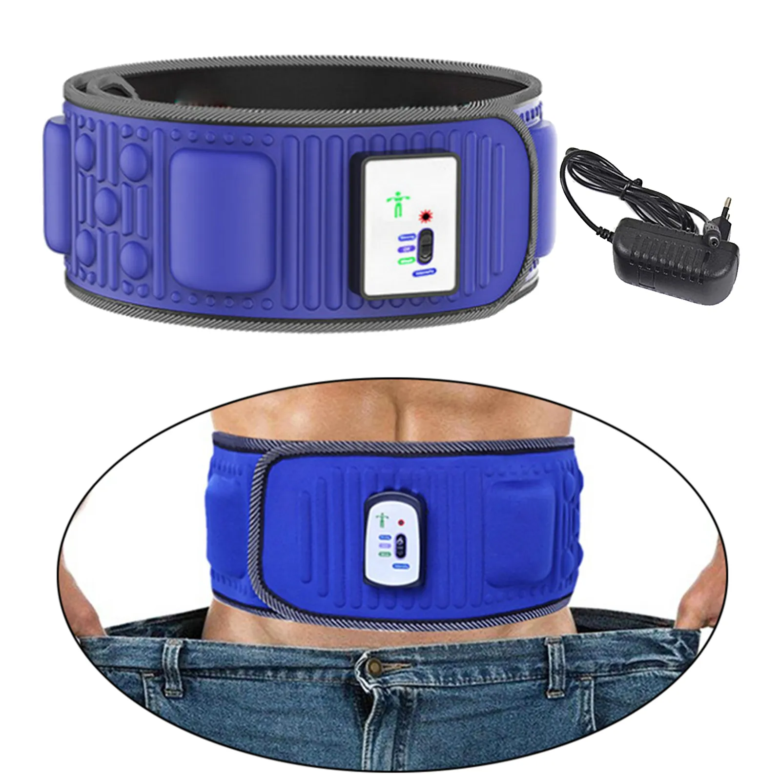 Electric Slimming Belt Training Stimulator Body Vibrating Belly Waist Trainer Massager Home Gym Waist Trimmer Weight Loss