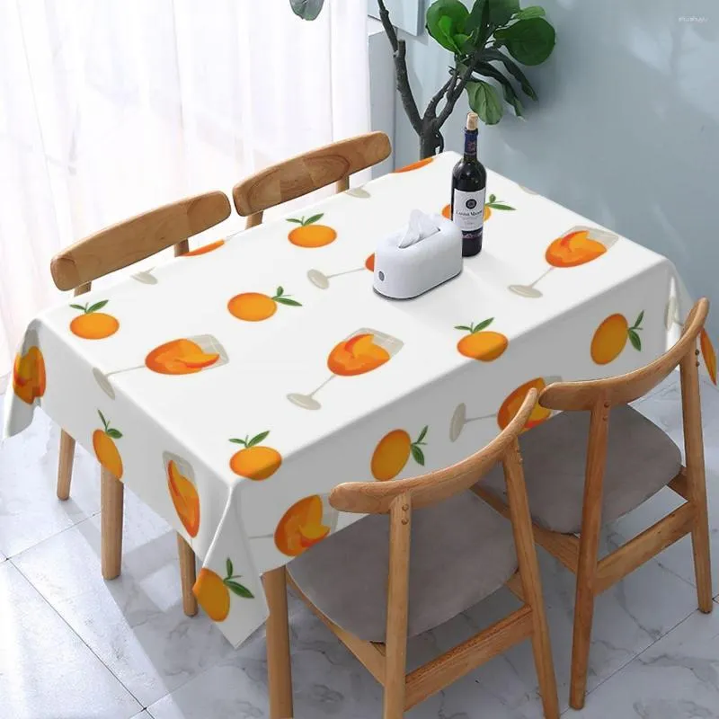 Nappe Orange boisson nappe étanche fête décoration de la maison couverture rectangulaire pour manger résistant à l'huile