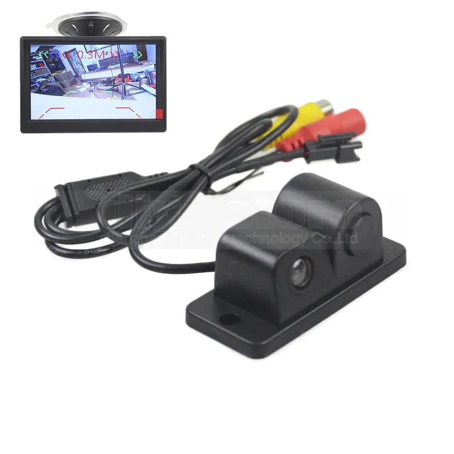 DIYKIT Impermeabile Imballaggio Sensore Radar Auto Reverse Vista Posteriore Telecamera per Auto Grandangolare per Assistenza Al Parcheggio Kit 2 in 12261