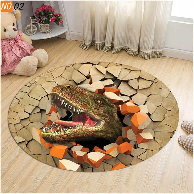 Tappeti Tappeto Soggiorno Tappeto Bambini Dinosauro Tappetini Rotondi  Tavolino Da Caffè Tappeto Bambini La Casa Che Copre Il Salone Antiscivolo  R230728 Da 17,14 €