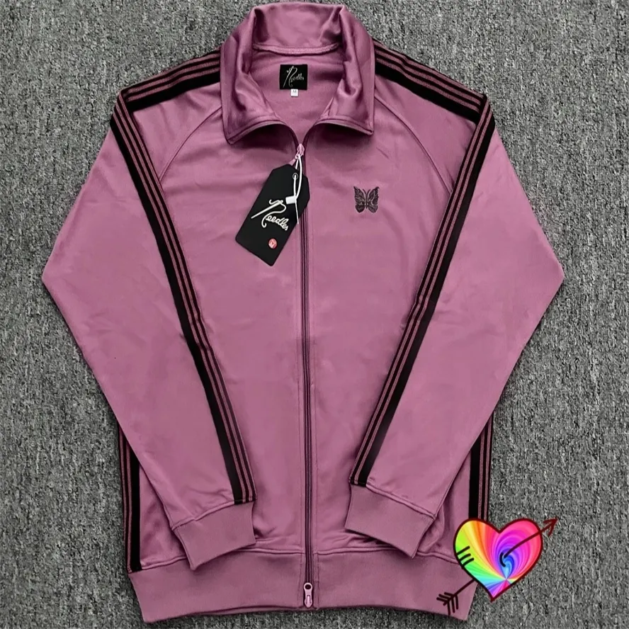 Mens Jackets Dark Pink Needles Track Jacket Men Women From