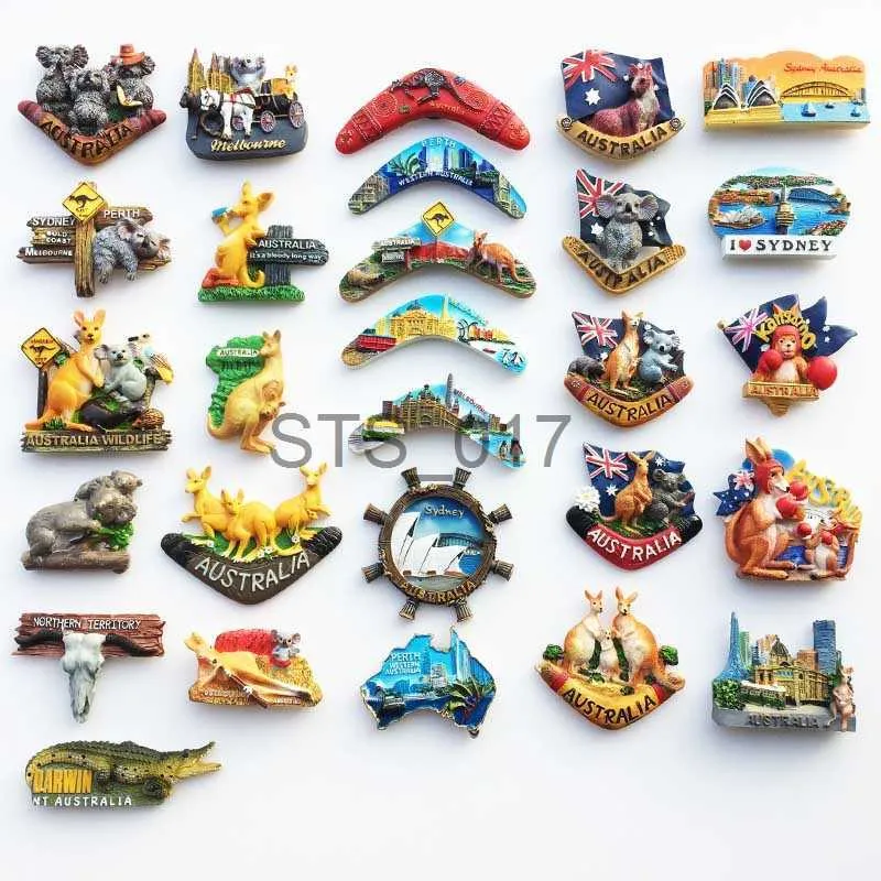 Buzdolabı mıknatıslar el boyaması manyetik buzdolabı mıknatıslar Avustralya Turizm Koala Sydney Ev Dekoratif Reçine Manyetik Buzdolabı Sticker Magnet X0731