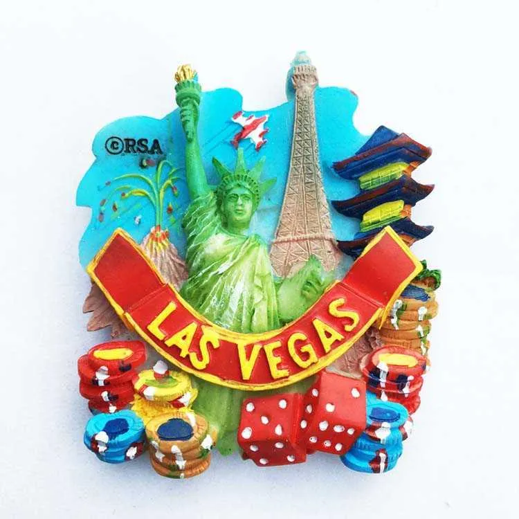 Produktbild von Las Vegas Magnet – Gummischild Als Souvenir, Für Kühlschrank Oder Sammler