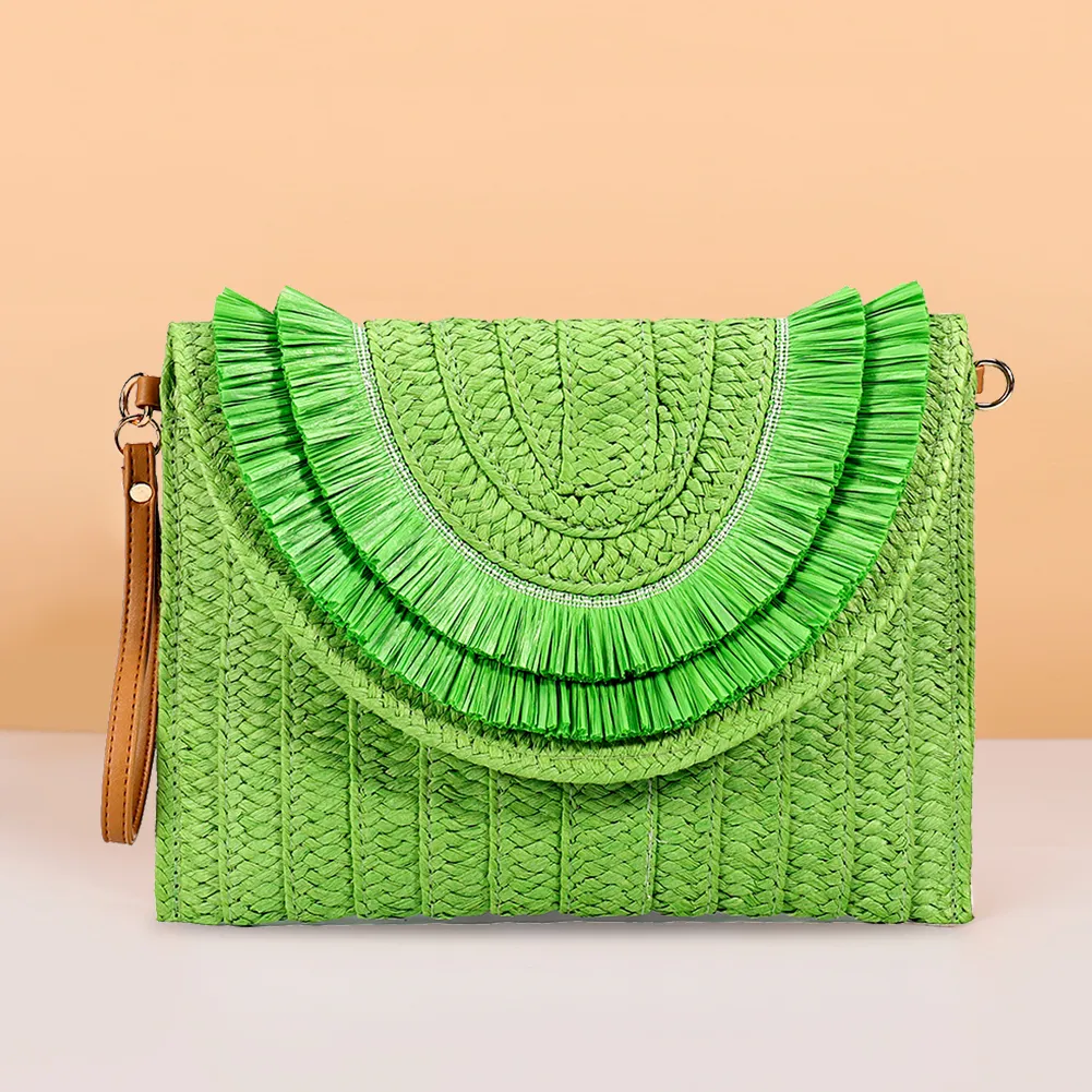 Evening Bags Weaving Bags Fashion Ladies Wristlet Clutches Summer Straw Women Shoulder Crossbody Bags Money Purse Woven Hand-woven Handbags 230729