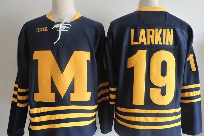 Michigan Wolverines Współpracownik Ice Hockey Jerseys Dylan Larkin Quinn Hughes Thomas Bordeleau Cam York Strauss Johnson Jack Becker Brendan Brenson Beniers Custom