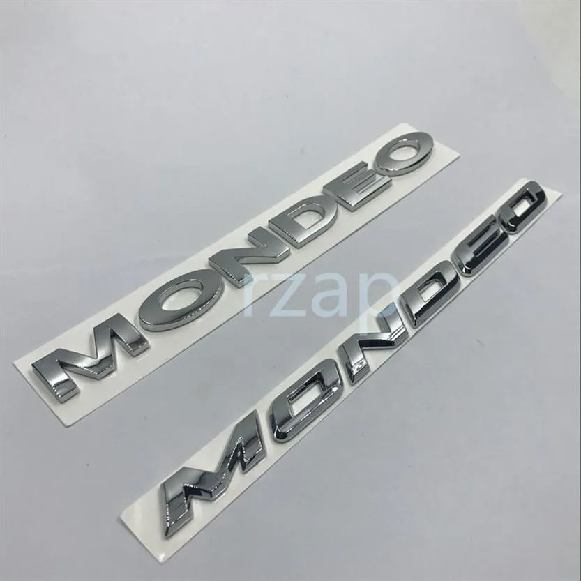 Ford Mondeo için Araba Amblemi 3D Letters Logo Rozeti Arka Bagaj Kapağı Ad Plakası Gümüş Sticker260m