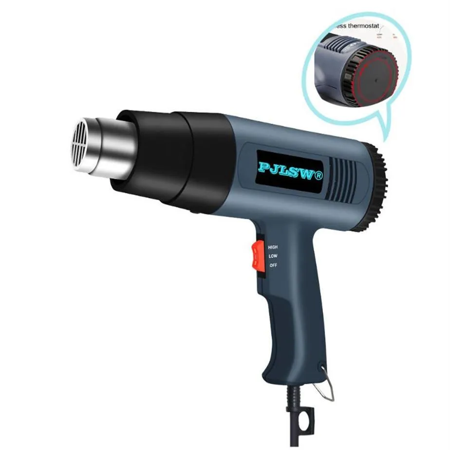 Professional Heat Guns 220V 2000W Advanced Air Gun Temperatures Adjustable With SIX Nozzles Electric Digital Display Temp273f