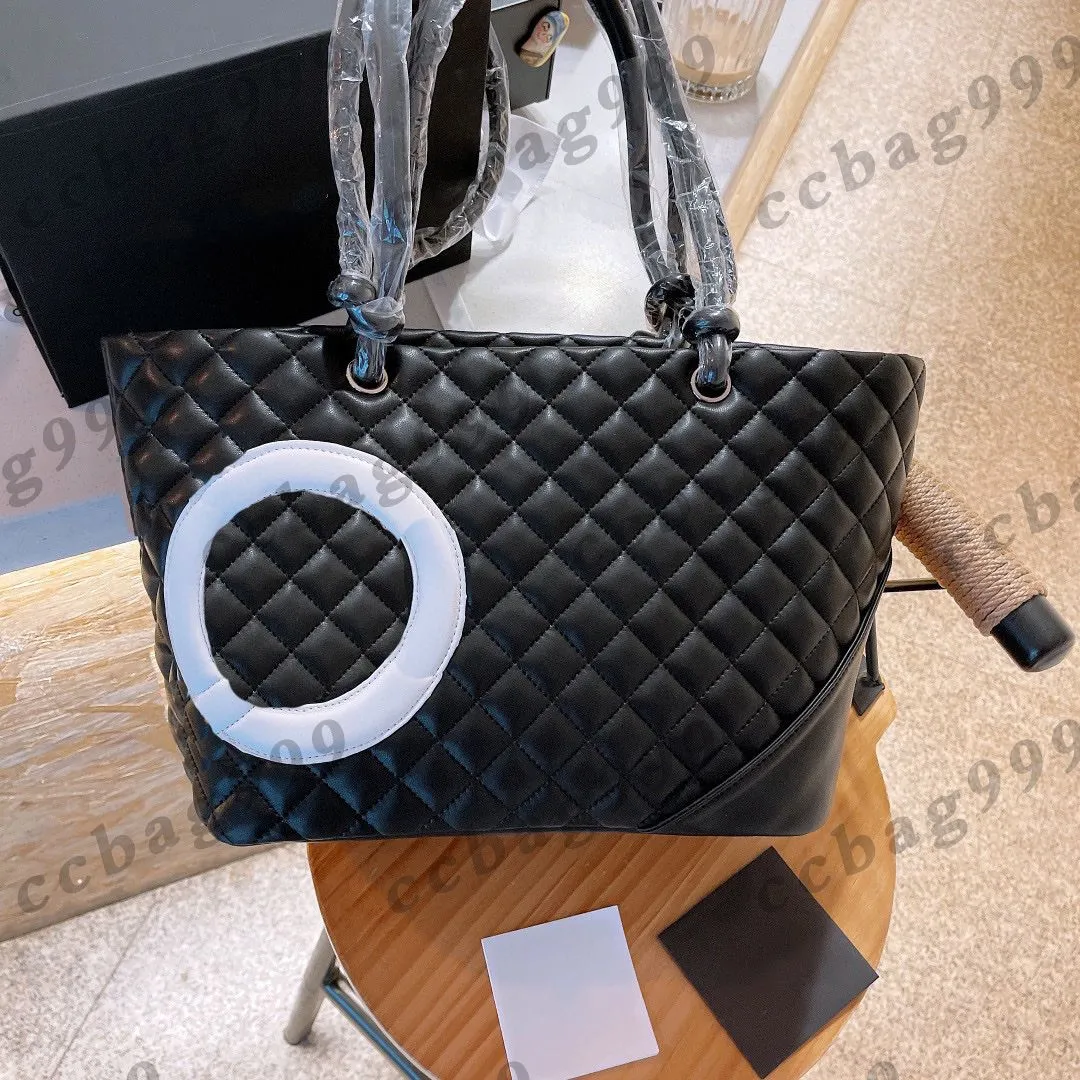LARGE LADY BAG 32CM BLUE CANNAGE LAMBSKIN