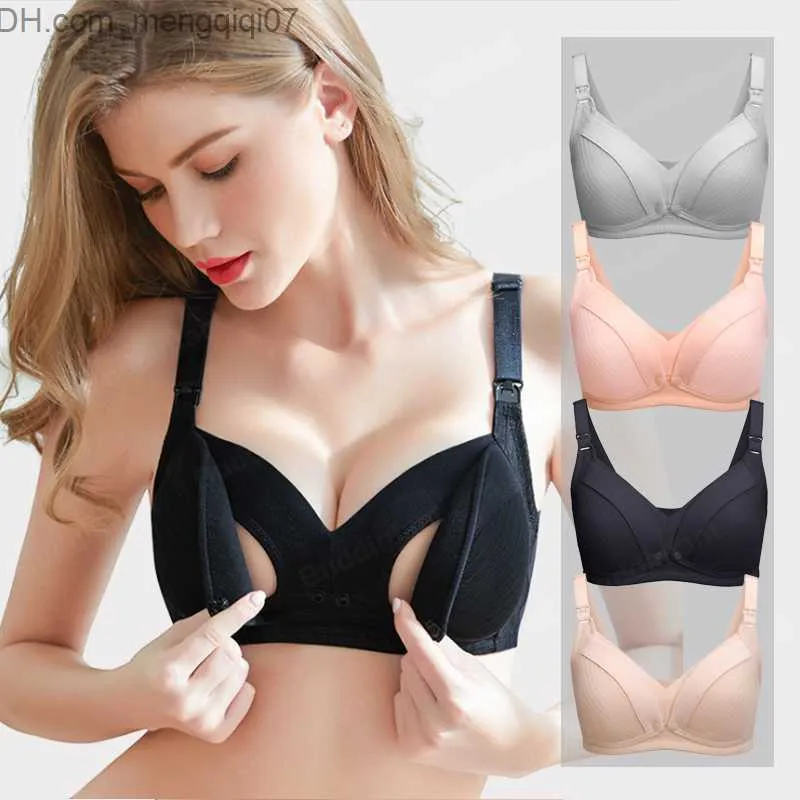 Maternity Intimates Reggiseno per la cura della madre per le donne incinte Reggiseno stile aperto per le donne incinte Corda di cotone Biancheria intima per la notte Reggiseno per la cura dell'acido lattico Z230731