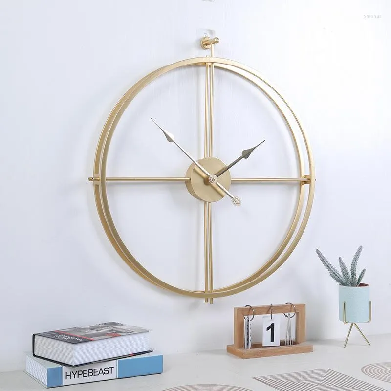 Horloges murales grande horloge bref muet Design moderne pour la maison de luxe salon décoration ornement artisanat Watche décor