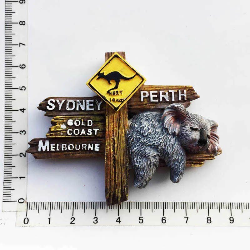 Magnete Frigorifero 3D Canguro Australia: Souvenir Da Viaggio Originale In Resina – Decorazione Casa E Cucina, Regalo Originale - 2