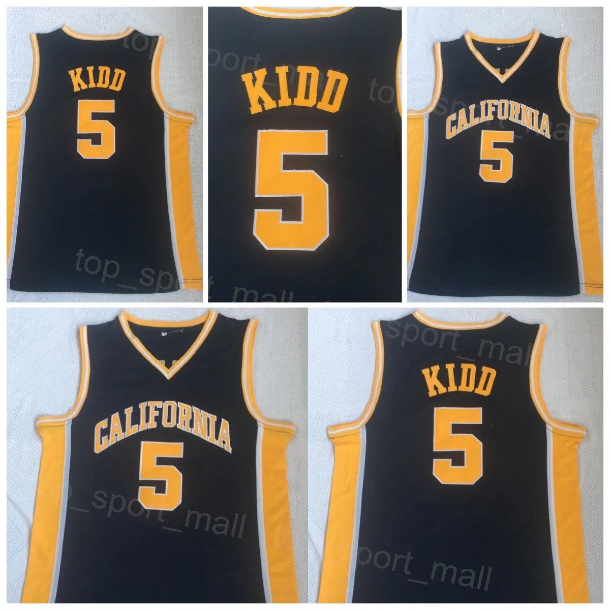 College California Golden Bears Jersey 5 Jason Kidd Basketball Shirt University Team Color Black for Sport Fans Pure Cotton Embroidery