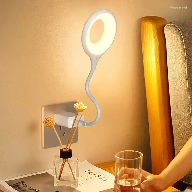 Tischlampen Kreative sprachaktivierte Licht USB Intelligenter Augenschutz Mini Tragbare Umgebungs-LED-Nacht
