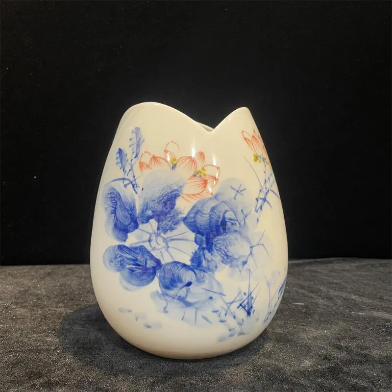 Vaser kinesiska hem keramiska vasen handgjorda dekorativa med jingdezhen klassisk konst container arrangemang av klippblommor