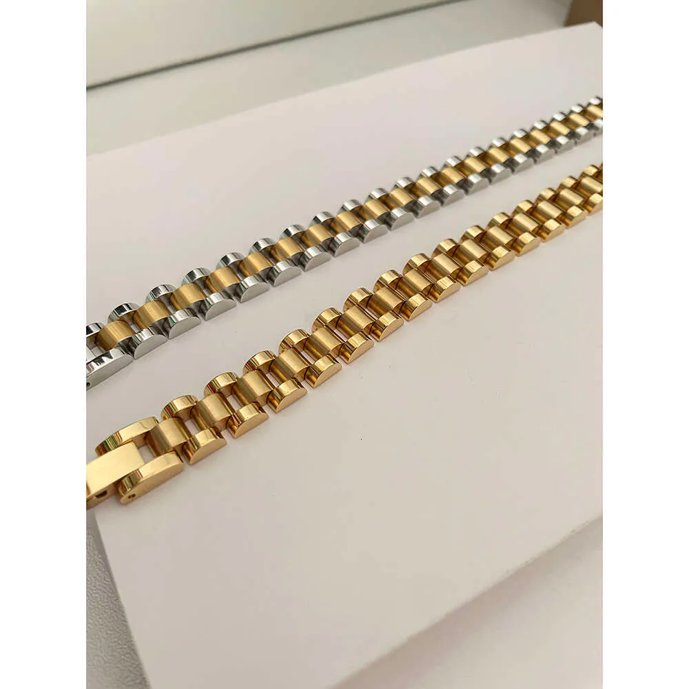 Pulsera de acero inoxidable personalizable en 5 colores, chapada en oro de 18 quilates, para mujer y hombre, estilo vintage punk._voghion.com