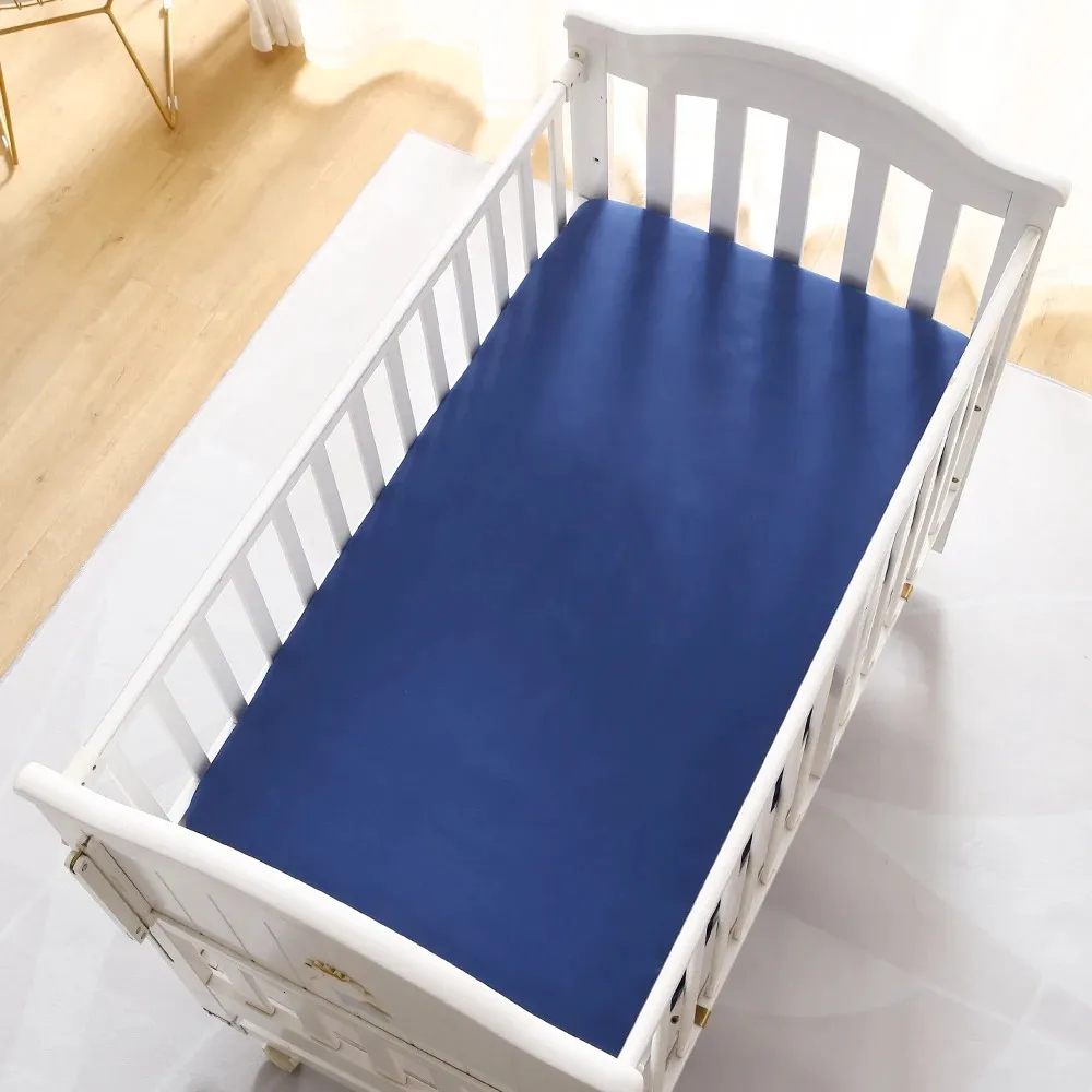 Beddengoedsets 2-pack microvezel hoeslakens voor baby's Gezellig zacht effen kleur peuterlakens voor standaard wieg- en peutermatrassen 231101