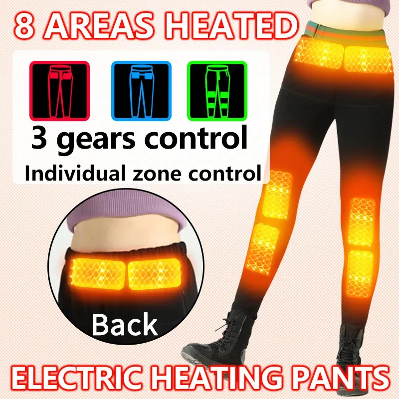 Damskie dżinsy zimowe sporty na świeżym powietrzu ciepłe spodnie mężczyźni kobiety elektryczne ogrzewanie USB Odzież ładowania plus aksamit grube podgrzewane 231031