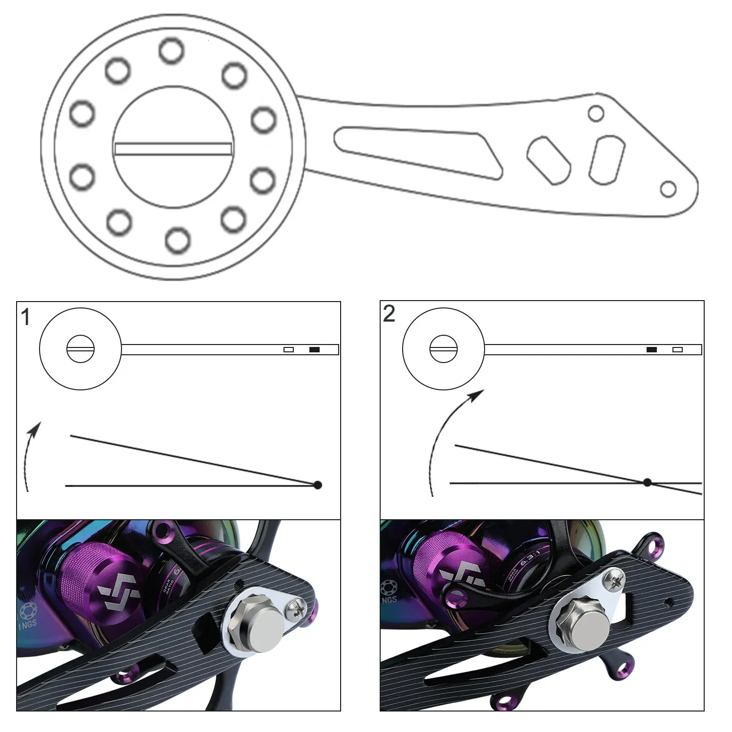Low Profile Ultralight Baitcasting Reel With Power Handle, Metal Knob, Micro  Jigging Grip, And Fittings Replacement Parts For Bailcasting Fishing Reels  Model 231101 From You09, $8.65