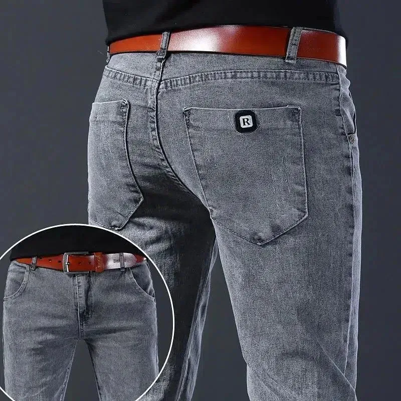 Pantalones vaqueros para hombre Ropa de diseñador Hombres Otoño Moda coreana Elástico Estiramiento Ajustado Ajuste Versátil Juventud Delgado Masculino Pantalones pitillo Pantalones 231031